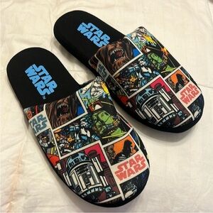 Star Wars Slippers retro comic book style Slippers classic characters Sz 10-11